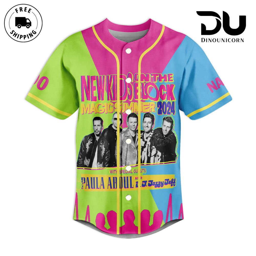 New Kids On The Block – Magic Summer Baseball Jersey NNA Shirt - Image 2