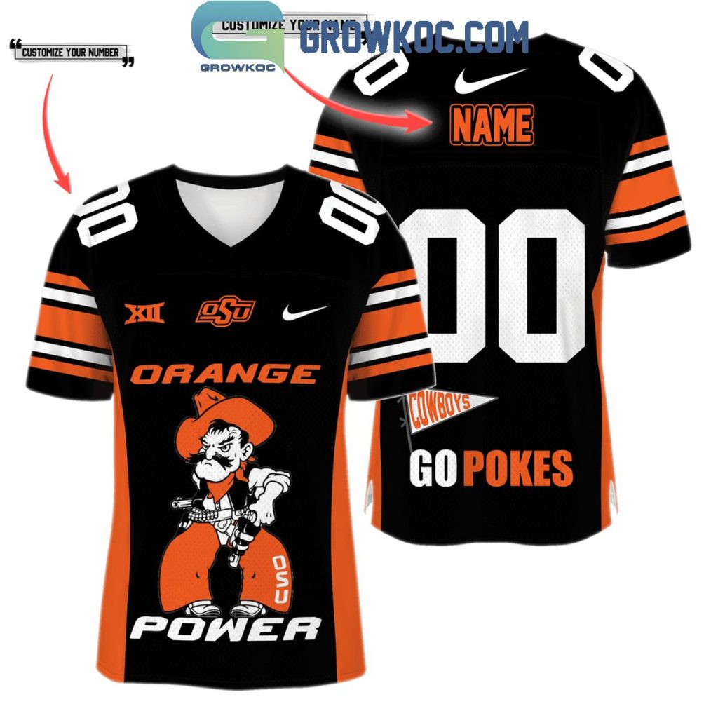 Syracuse Orange Power Go Pokes Personalized Football Jersey, Mesh Jersey, Women Croptop Sports Shirt HFN