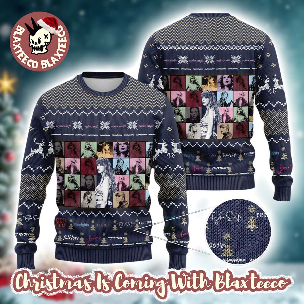 Taylor Swift Best Of Song The Eras Tour Cover Art Xmas Gift For Fans Ugly Christmas Sweater HG 2025