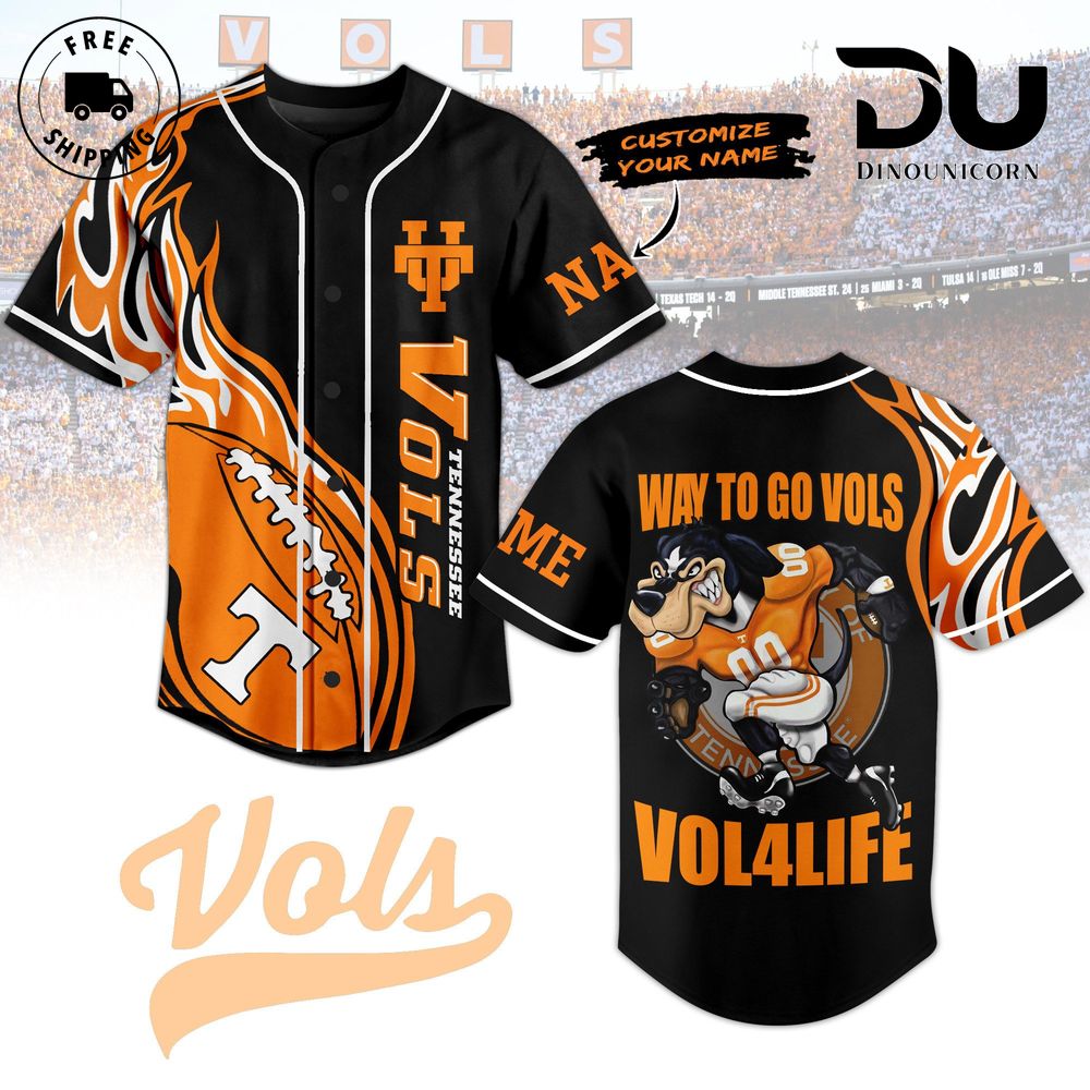 Tennessee Volunteers Football NCAA Baseball Jersey NNA
