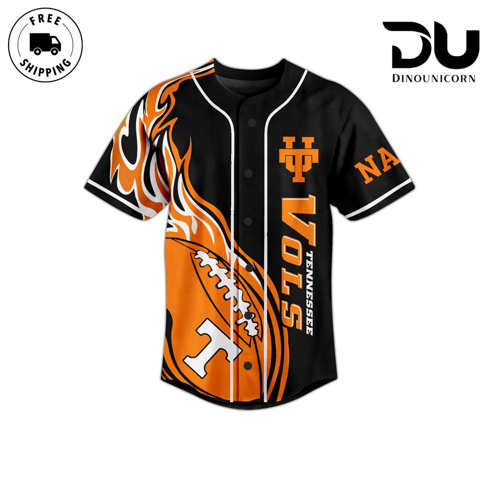 Tennessee Volunteers Football NCAA Baseball Jersey NNA - Image 2