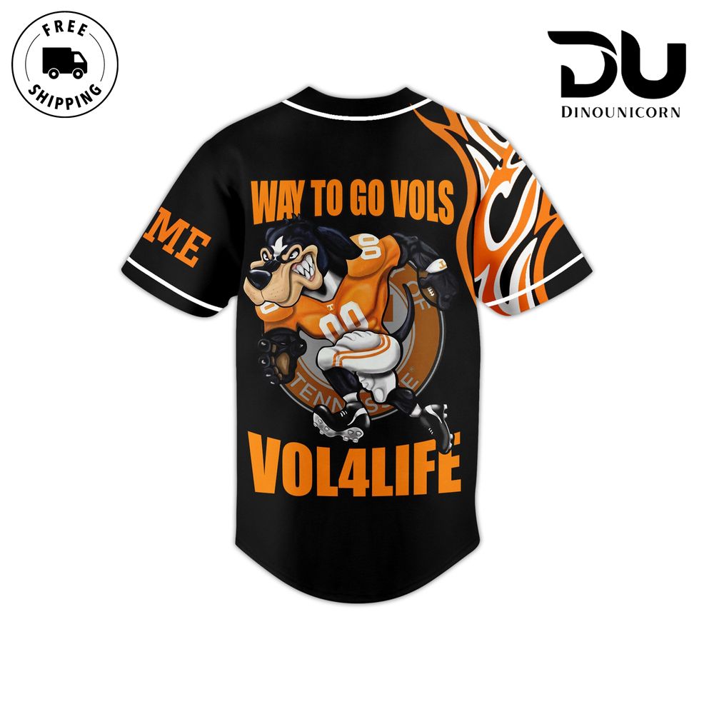 Tennessee Volunteers Football NCAA Baseball Jersey NNA - Image 3