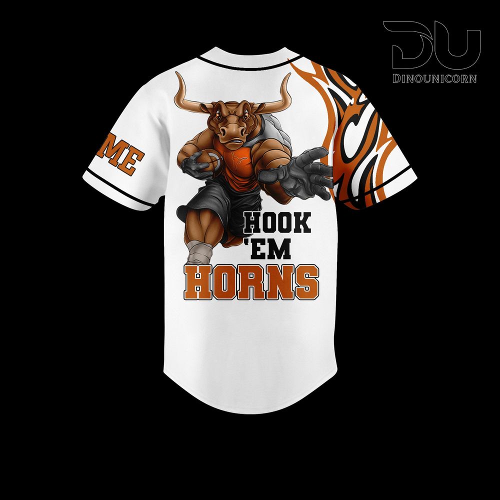 Texas Longhorns Football NCAA Baseball Jersey NNA - Image 3