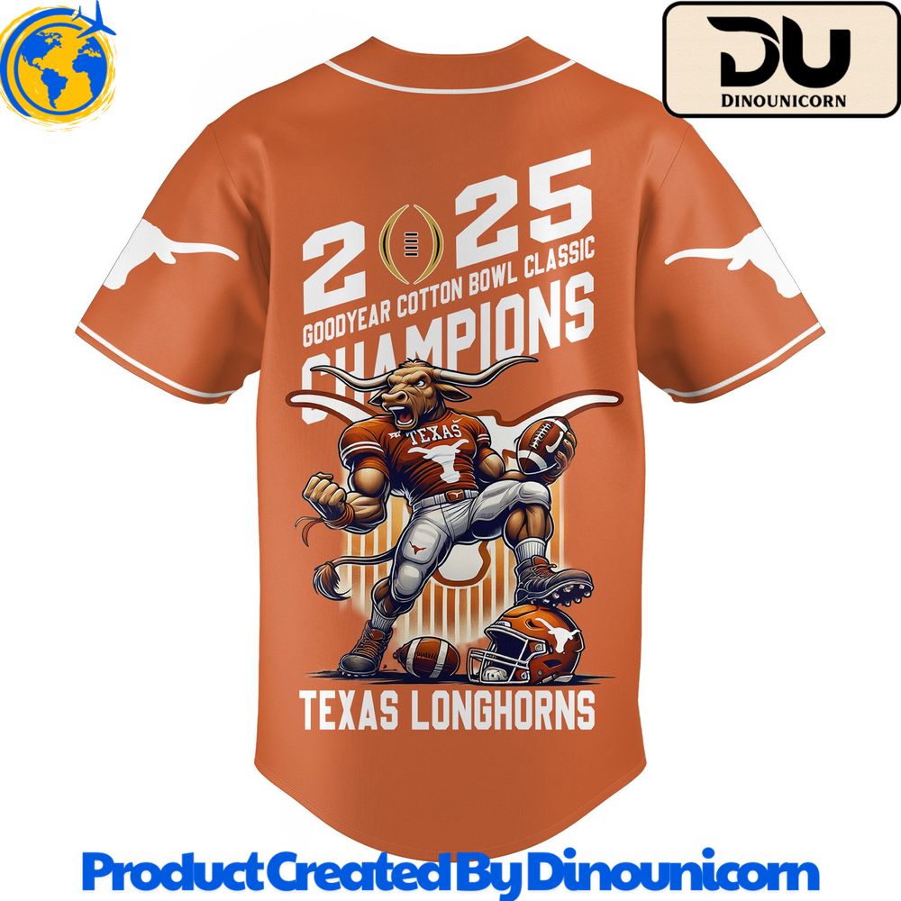 Texas Longhorns Football NCAA Baseball Jersey NNA - Image 4