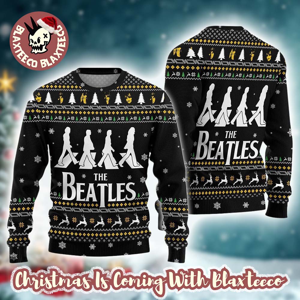 The Beat   les Abbey Road Retro Xmas Gifts For Family Ugly Christmas Sweater HG  2025