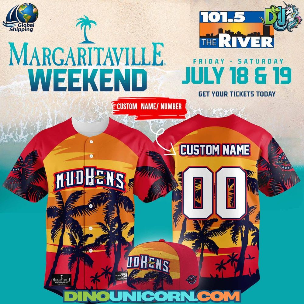 Toledo Mud Hens MiLB x Margaritaville Baseball Jersey NNA
