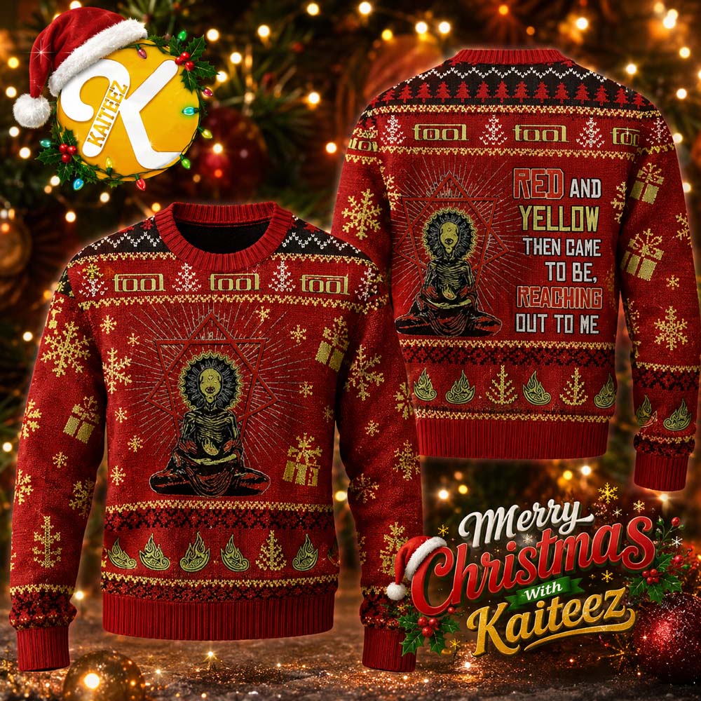 Tool Band Lateralus Red And Yellow Then Came To Be Reaching Out To Me Christmas Ugly Sweater HG