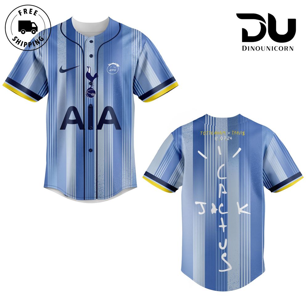 Tottenham Hotspur FC x Travis Scott Baseball Jersey NNA Limited Edition Fan Gear - Image 2