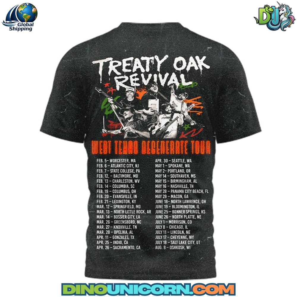 Treaty Oak Revival No Vacancy Tour T-Shirt Hoodie Or Zip-up Hoodie NNA - Image 3