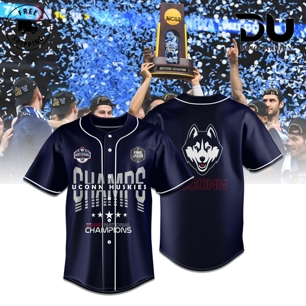 Uconn Huskies Basketball Baseball Jersey NNA