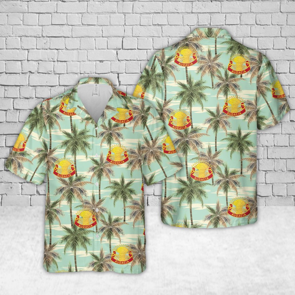 US Army 4th Air Defense Artillery Regiment Hawaiian Shirt NNA