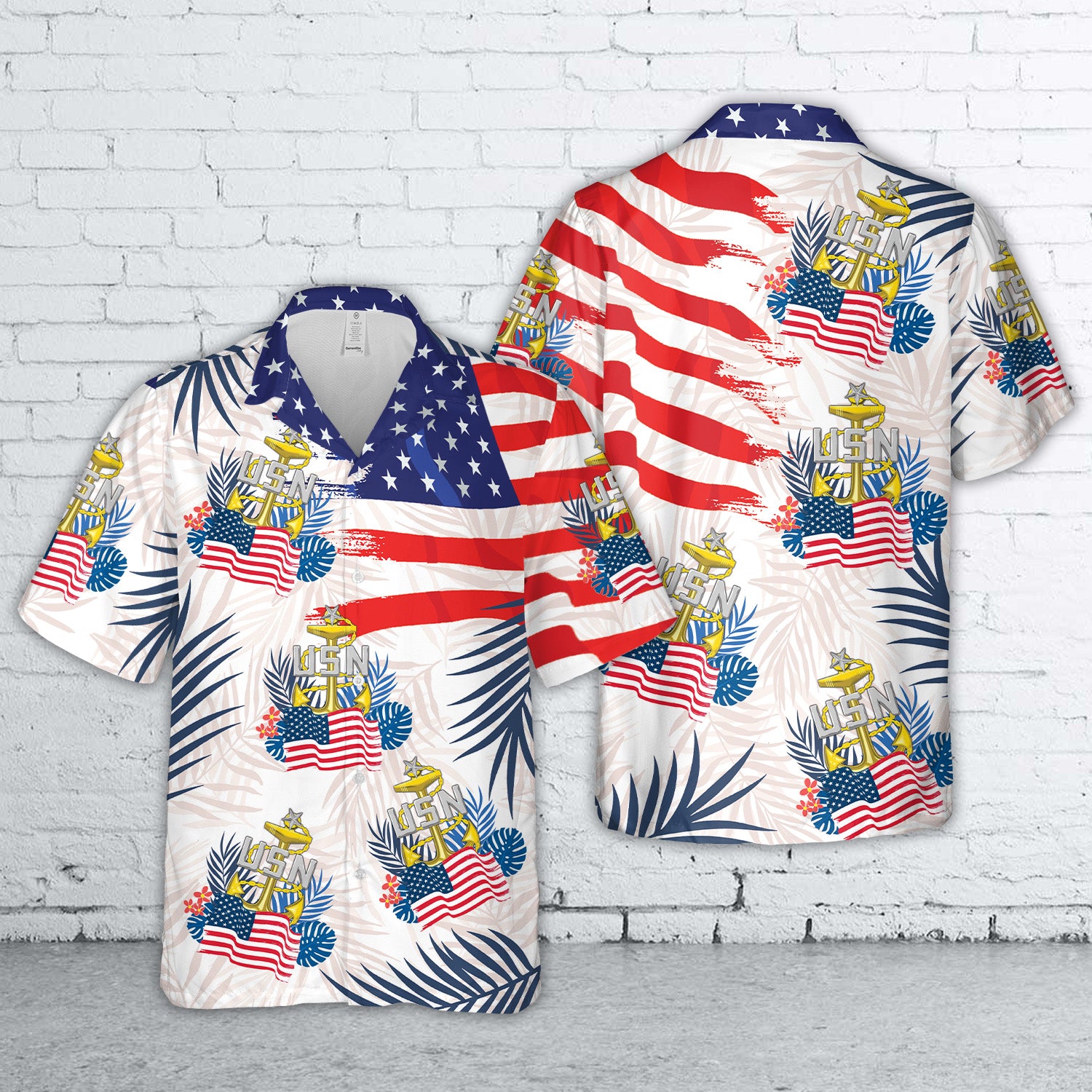 US Navy Senior Chief  4th Of July Hawaiian Shirt NNA