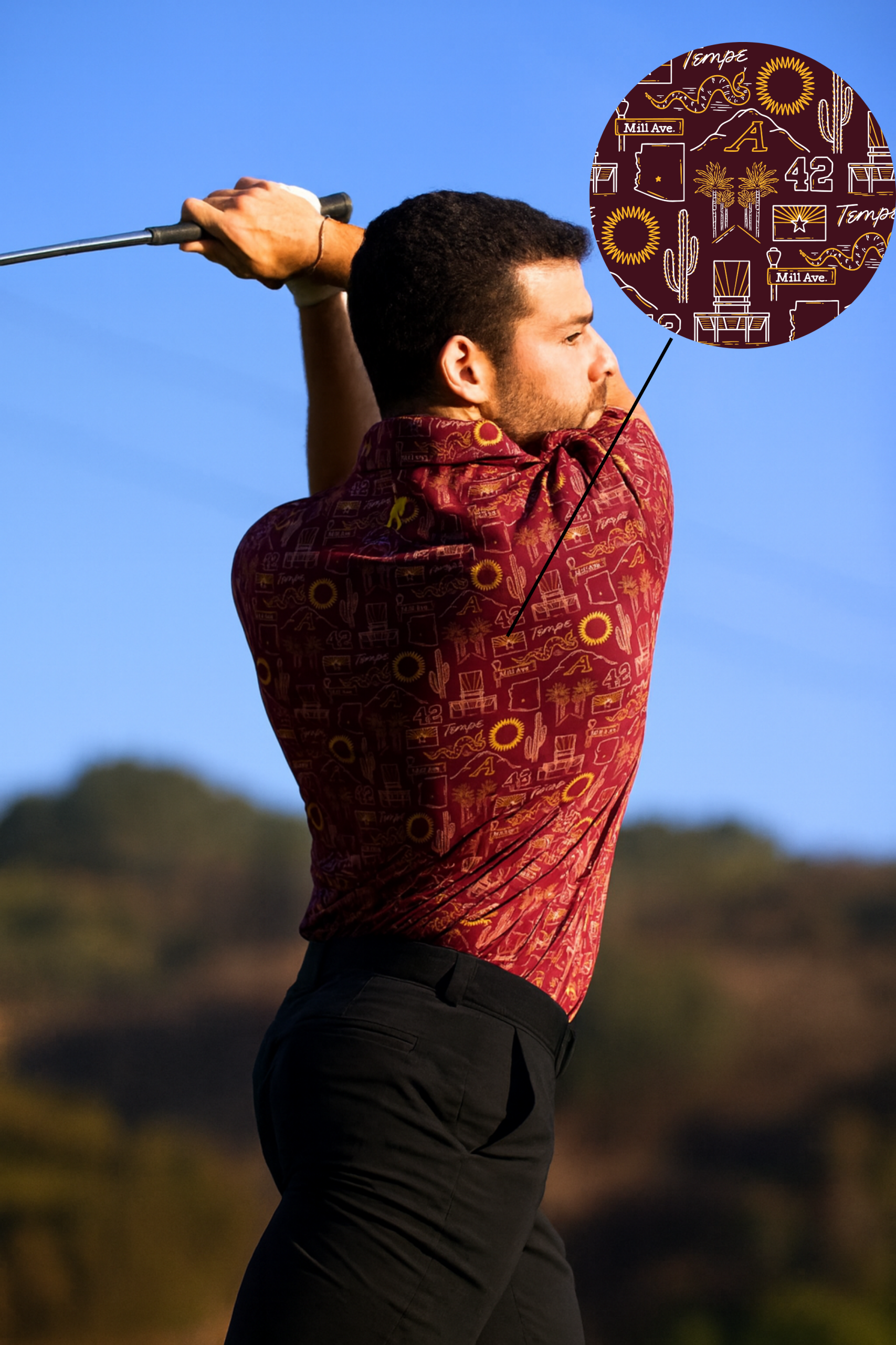 Tempe Football HFN Polo Shirt The Inferno - Image 3