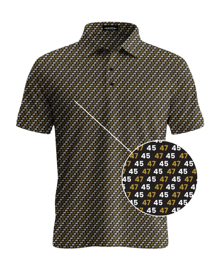 45 47 Golden Age Golf Patriotic Political HFN Polo Shirt