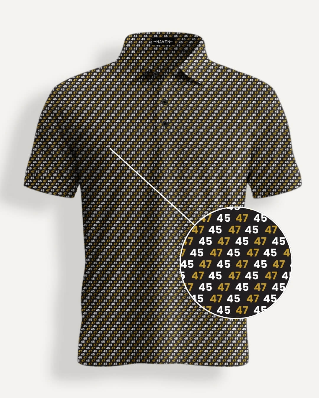 45 47 Golden Age Golf Patriotic Political HFN Polo Shirt - Image 2