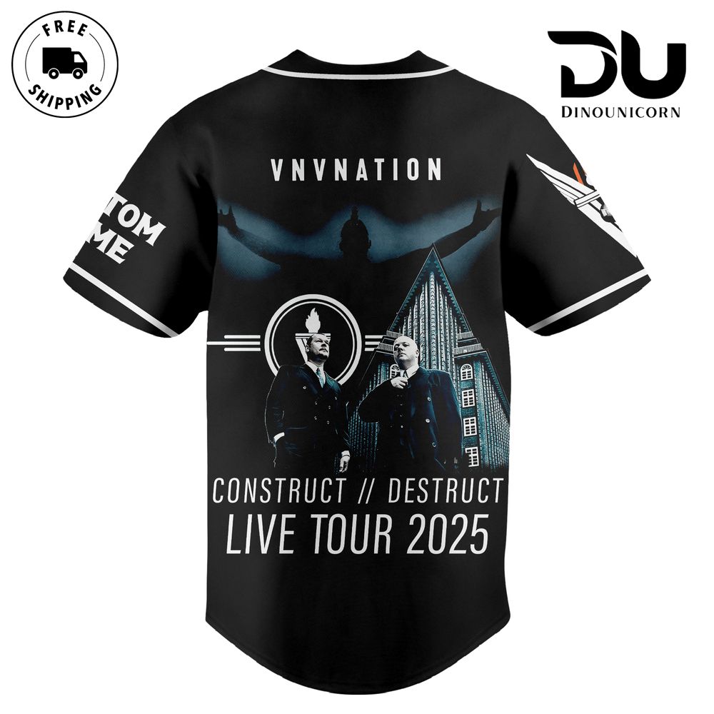 VNV Nation – Construct Destruct Live Tour Baseball Jersey NNA Shirt - Image 3