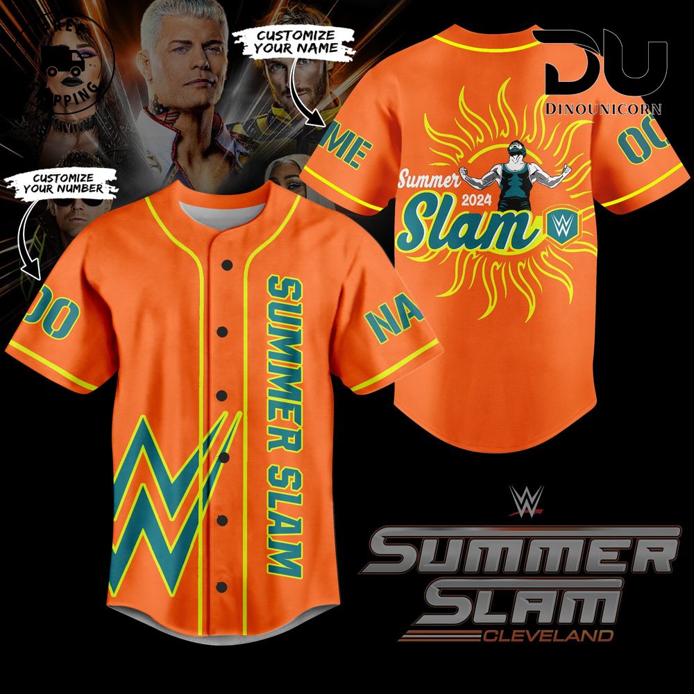 WWE Summer Slam Baseball Jersey NNA – Official Event Merchandise