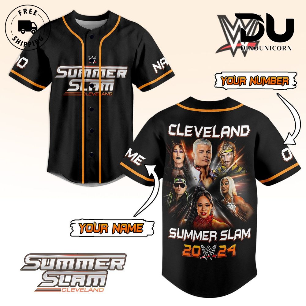 WWE Summer Slam Cleveland Baseball Jersey NNA – Official Event Merchandise