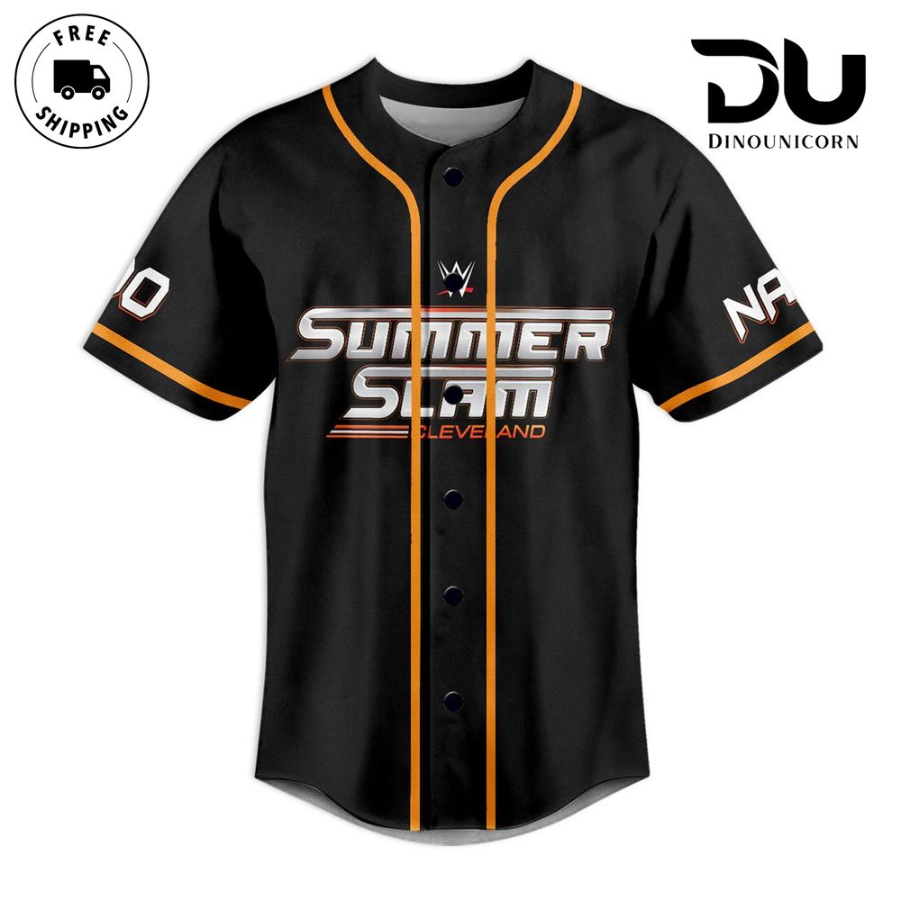 WWE Summer Slam Cleveland Baseball Jersey NNA – Official Event Merchandise - Image 2