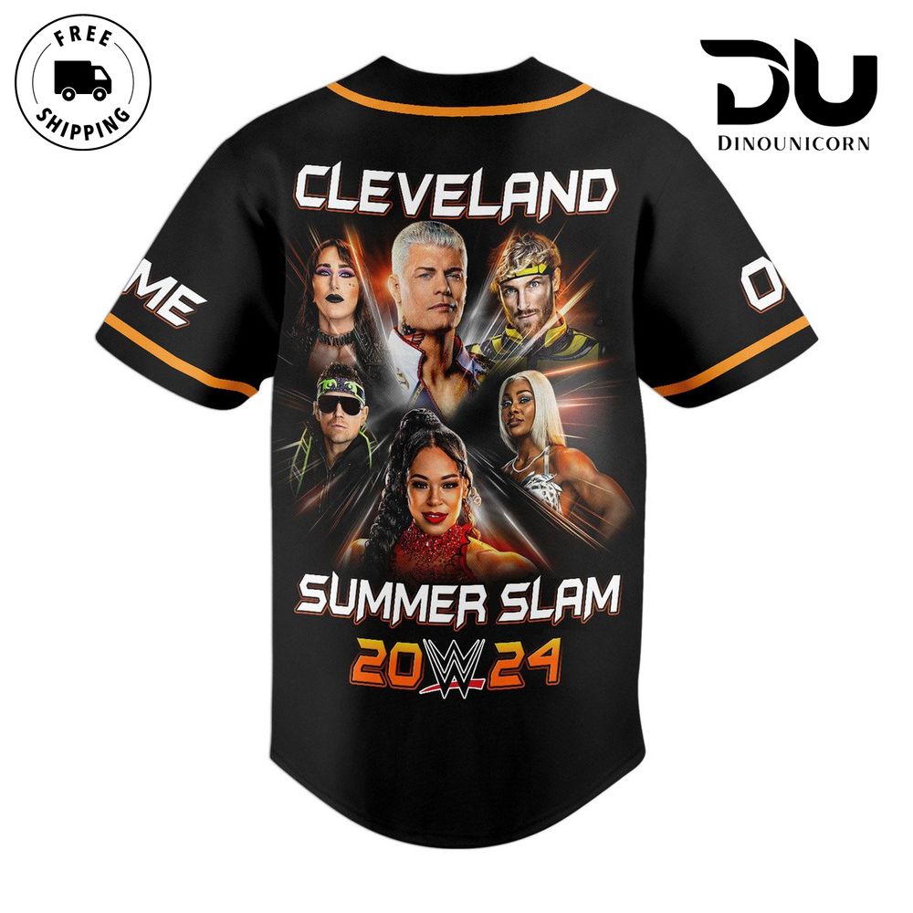 WWE Summer Slam Cleveland Baseball Jersey NNA – Official Event Merchandise - Image 3