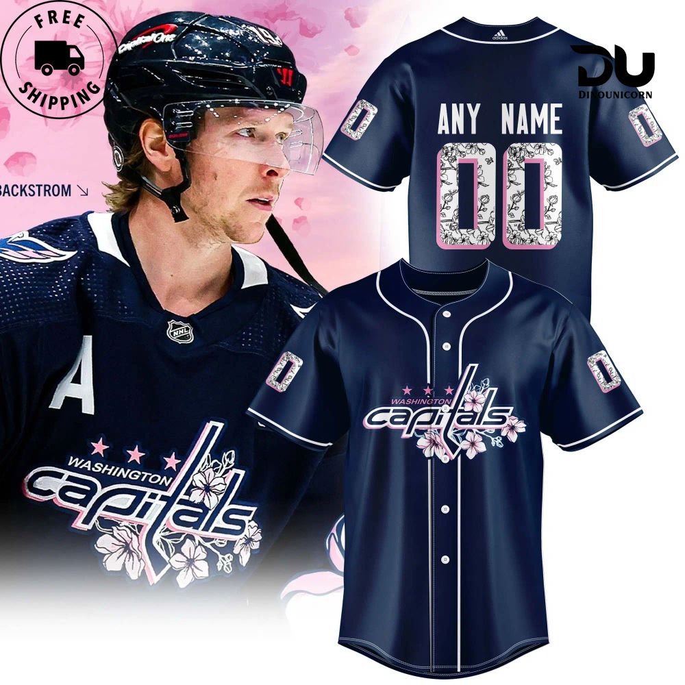 NHL Washington Capitals Cherry Blossom Baseball Jersey NNAs