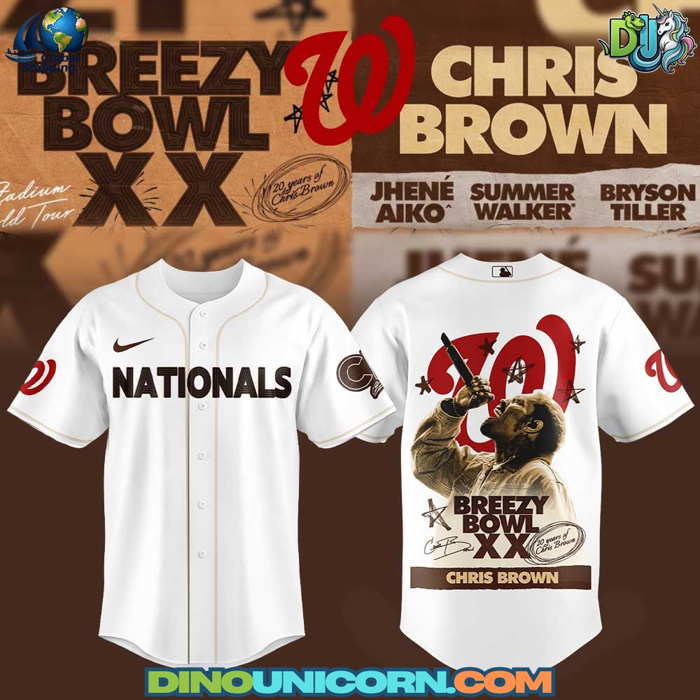 Washington Nationals x Chris Brown: Breezy Bowl XX Baseball Jersey NNA
