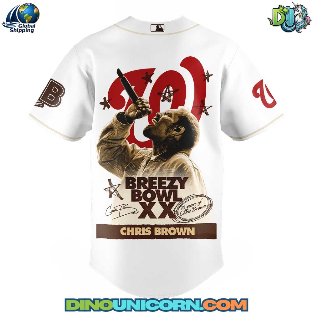 Washington Nationals x Chris Brown: Breezy Bowl XX Baseball Jersey NNA - Image 3