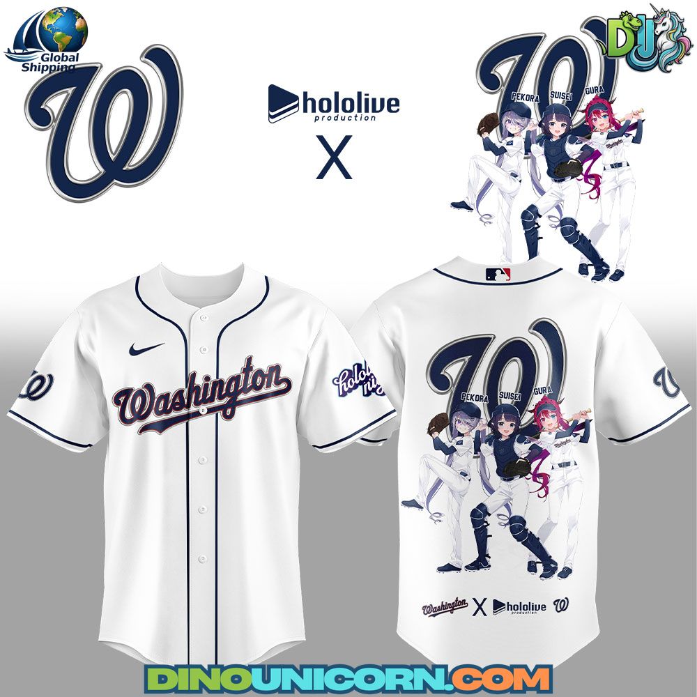 Washington Nationals x Hololive Night Baseball Jersey NNA