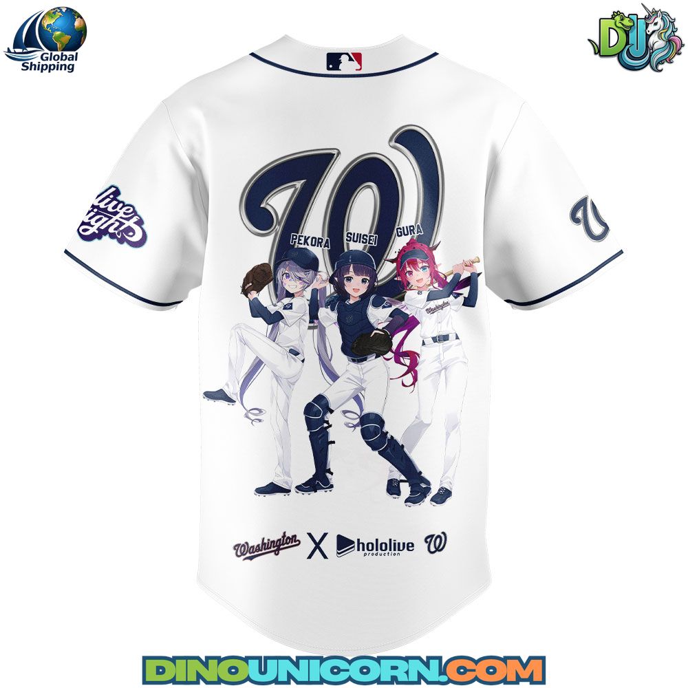 Washington Nationals x Hololive Night Baseball Jersey NNA - Image 3