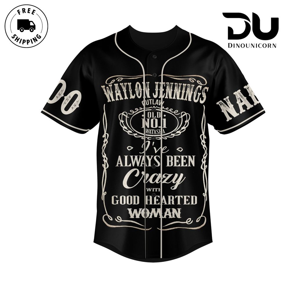 Waylon Jennings Baseball Jersey NNA Perfect for Country Music Fans - Image 3