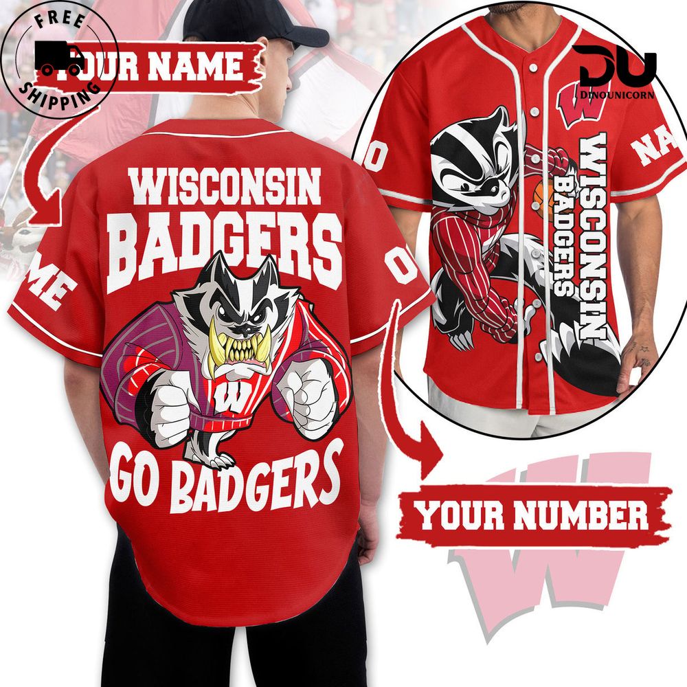 Wisconsin Badgers Baseball Jersey NNA