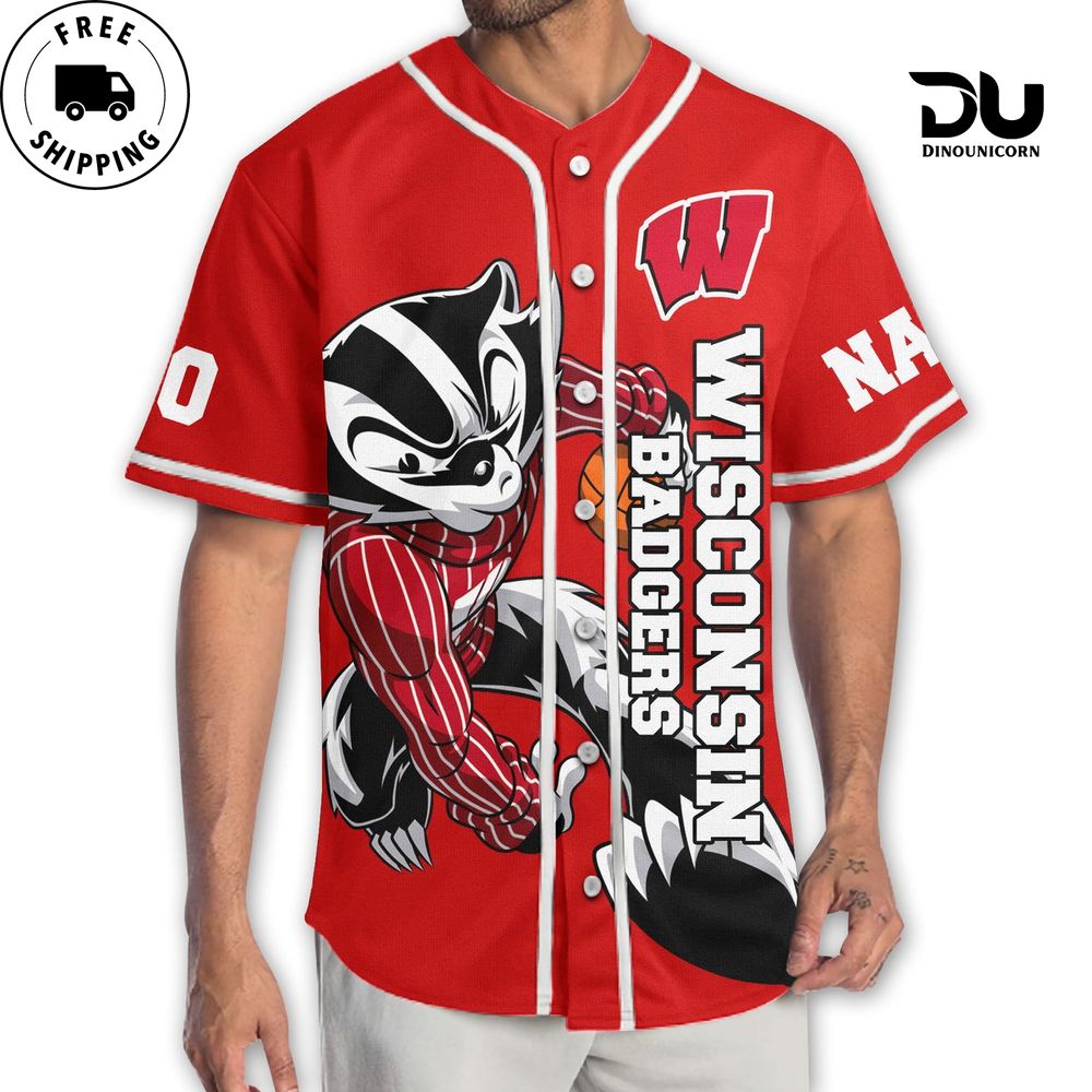 Wisconsin Badgers Baseball Jersey NNA - Image 2