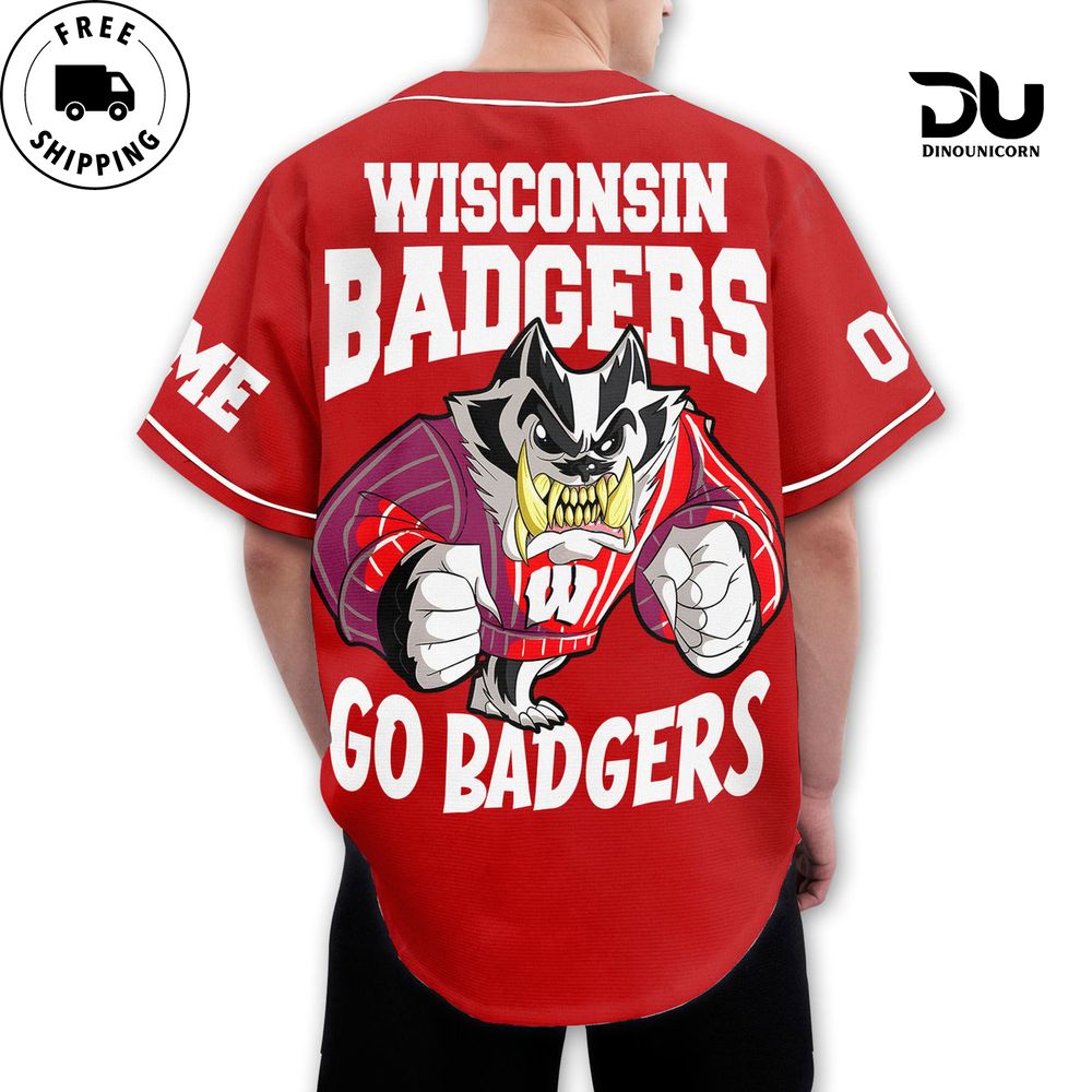 Wisconsin Badgers Baseball Jersey NNA - Image 3