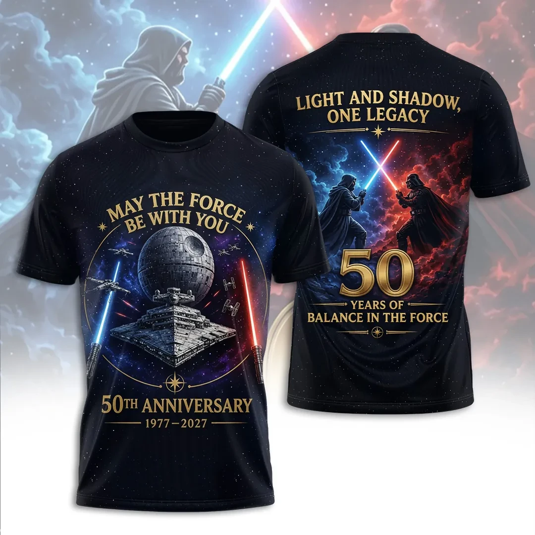 50th Anniversary T-Shirt May The Force Be With You Shirt Star Wars Merch Him Gifts - T-shirt HG