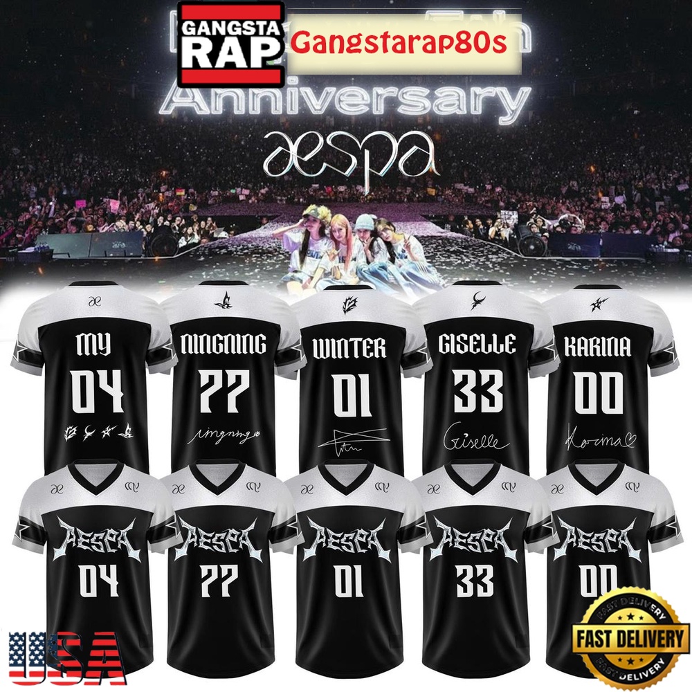 Aespa 5th Anniversary 2025 Personalized Football Jersey LN