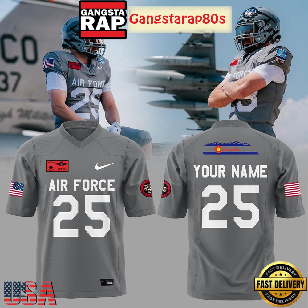 Air Force Falcons Football Air Power Personalized Football Jersey LN