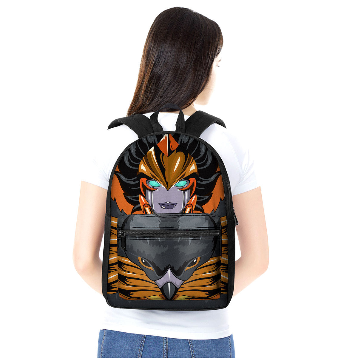 Airazor (Cyberverse) Beast Wars Custom Backpack LN Back to School Traveller Lovers Outside Vlog Backpack Gift - Image 3