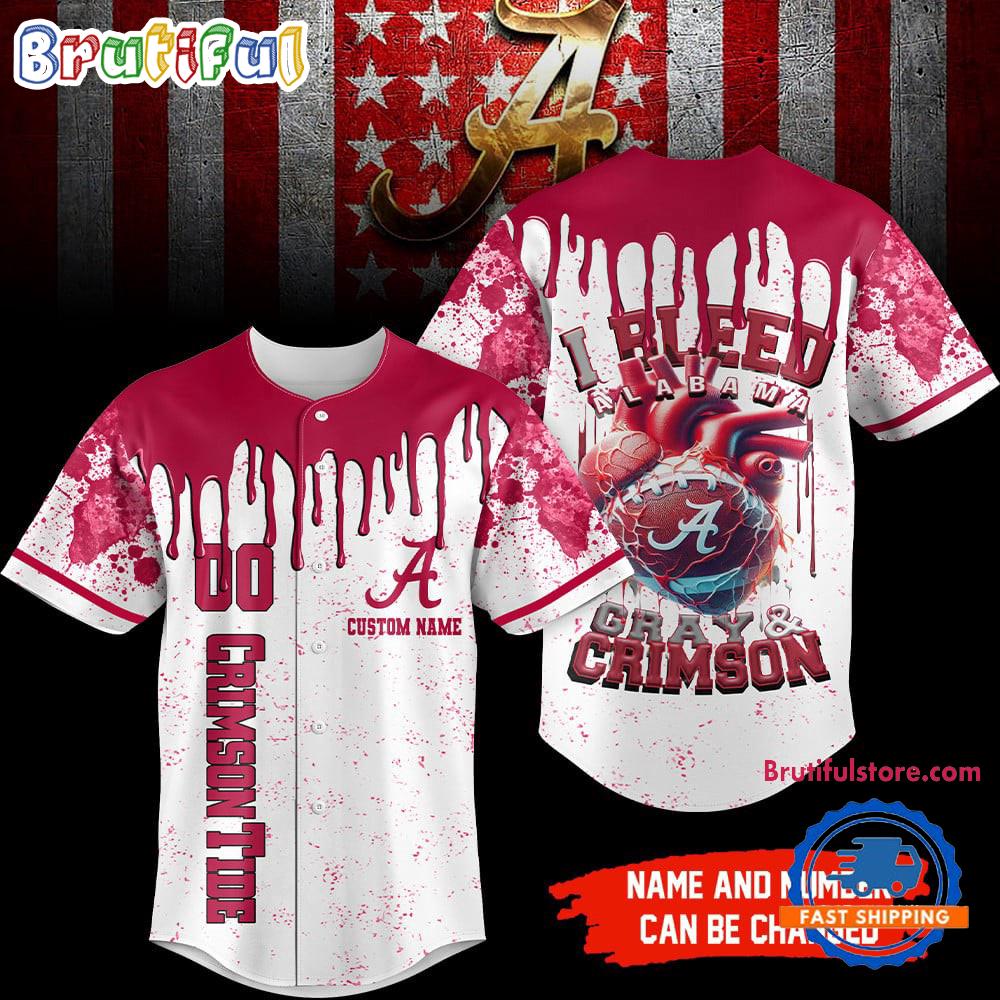 Alabama Crimson Tide NCAA I Bleed HFN Baseball Jersey