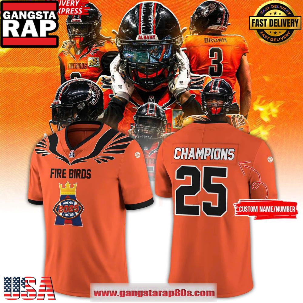 Albany Firebirds 2025 Arena Crown Champions Personalized Football Jersey LN