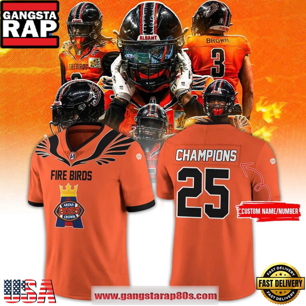 Albany Firebirds Arena Crown CHAMPIONS Limited Edition Personalized Football Jersey LN 2025