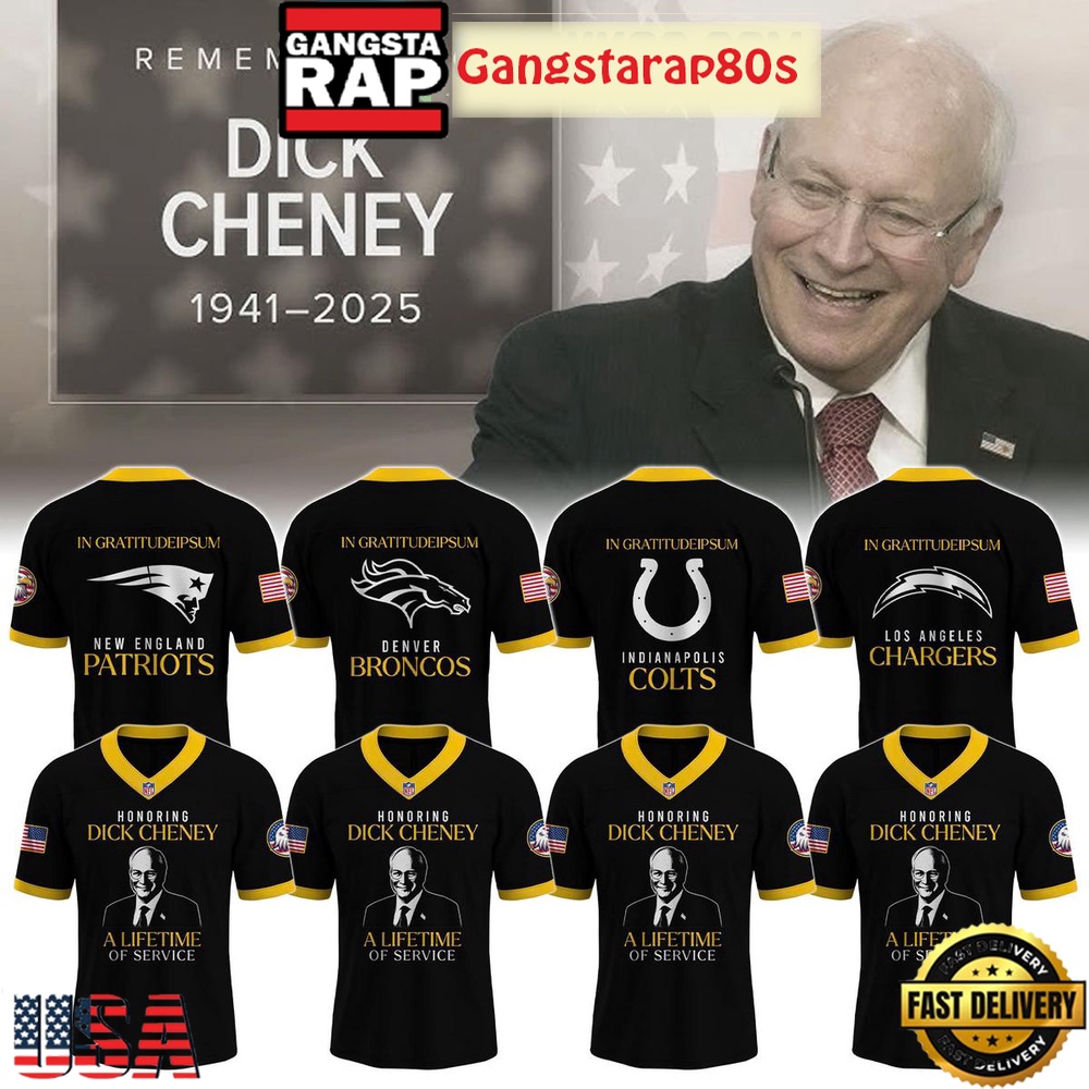 All NFL Team Honoring Dick Cheney Tribute 1941-2025 Football Jersey LN