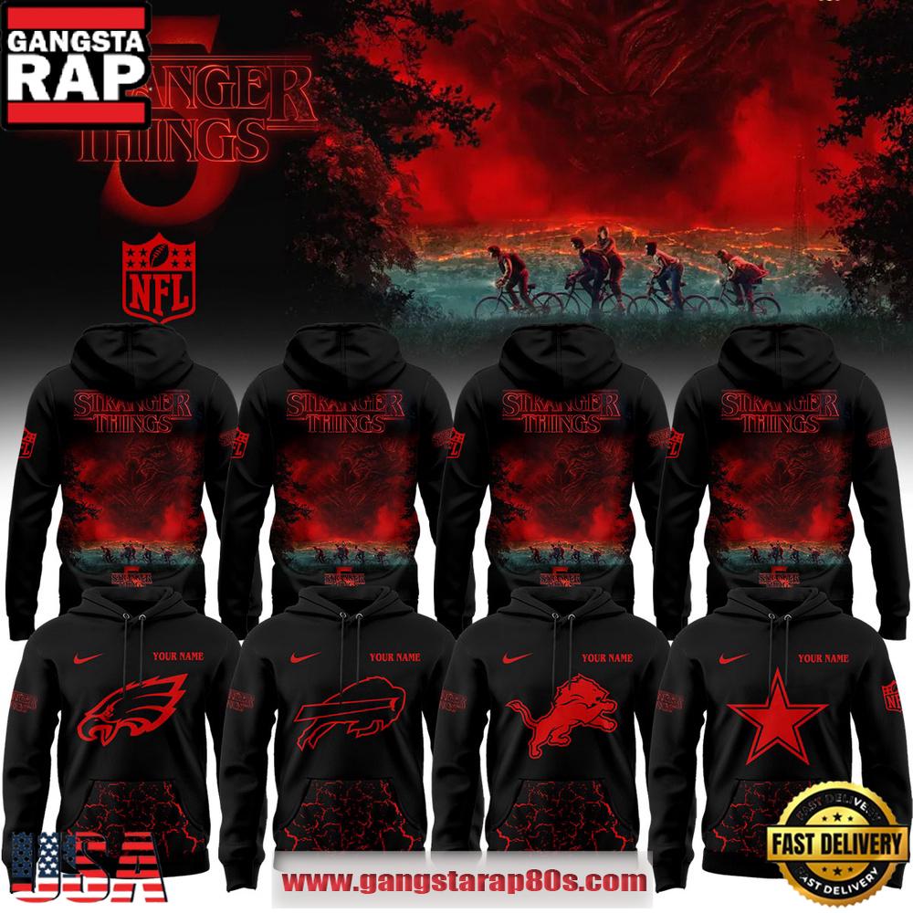 All NFL Team x Stranger things Unique Design Unisex T-Shirt Hoodie Or Zip-up Hoodie LN Shirt