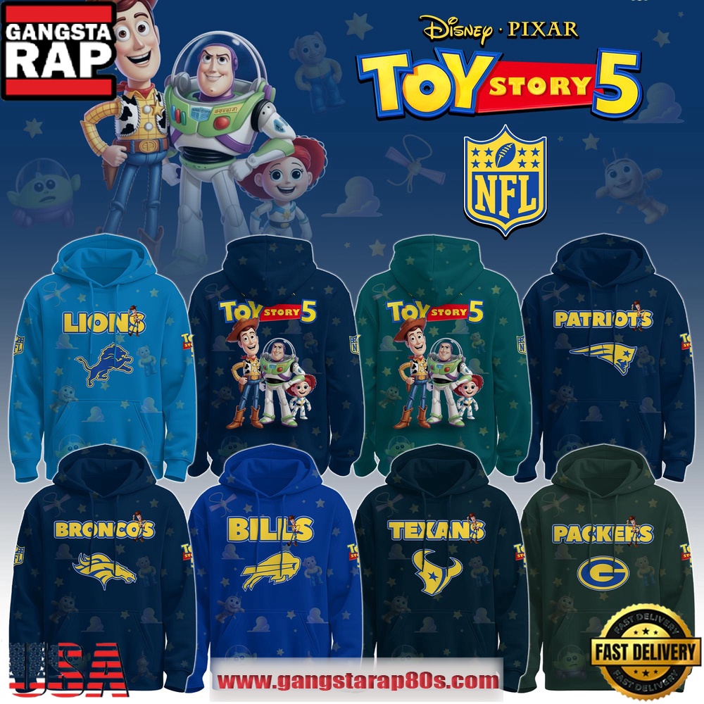 All NFL Team x Toy Story 5  T-Shirt Hoodie Or Zip-up Hoodie LN Shirt