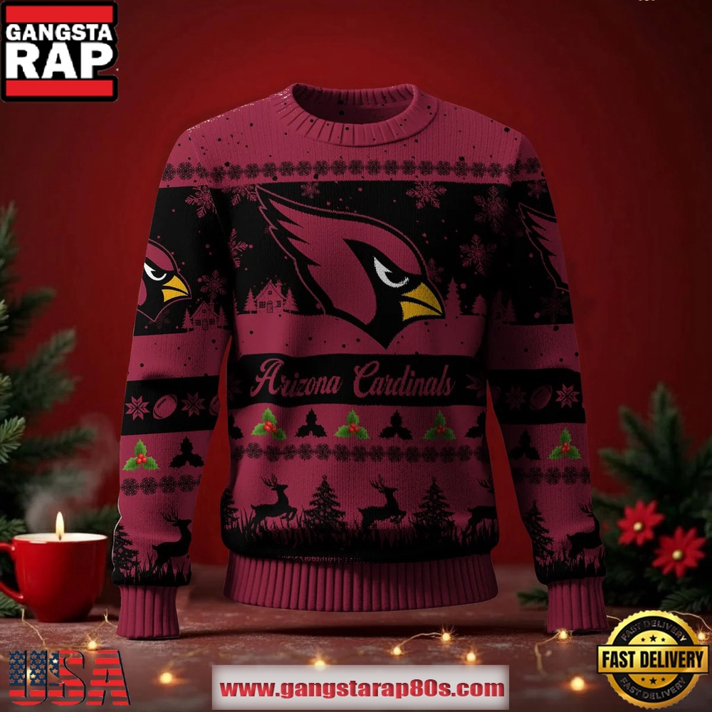 Arizona Cardinals NFL Holiday Spirit Ugly Christmas Sweater LN
