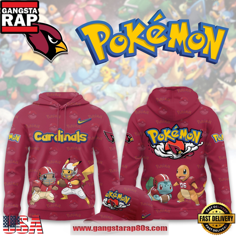 Arizona Cardinals NFL x Pokemon Unique Sports Design T-Shirt Hoodie Or Zip-up Hoodie LN Shirt