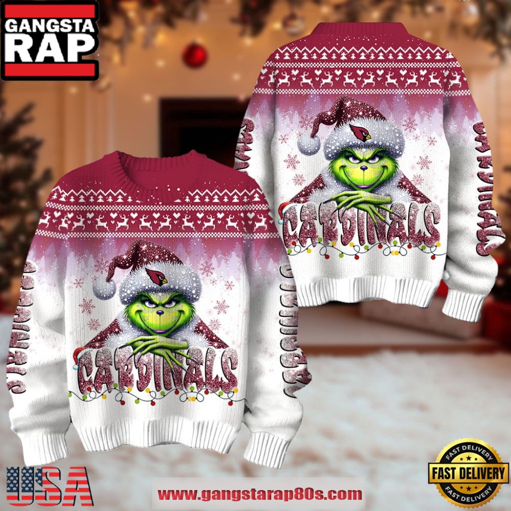 Arizona Cardinals NFL x The Grinch Edition Ugly Christmas Sweater LN