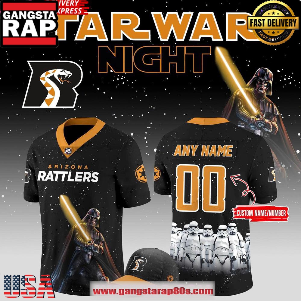Arizona Rattlers x Star Wars Night 2025 Personalized Football Jersey LN