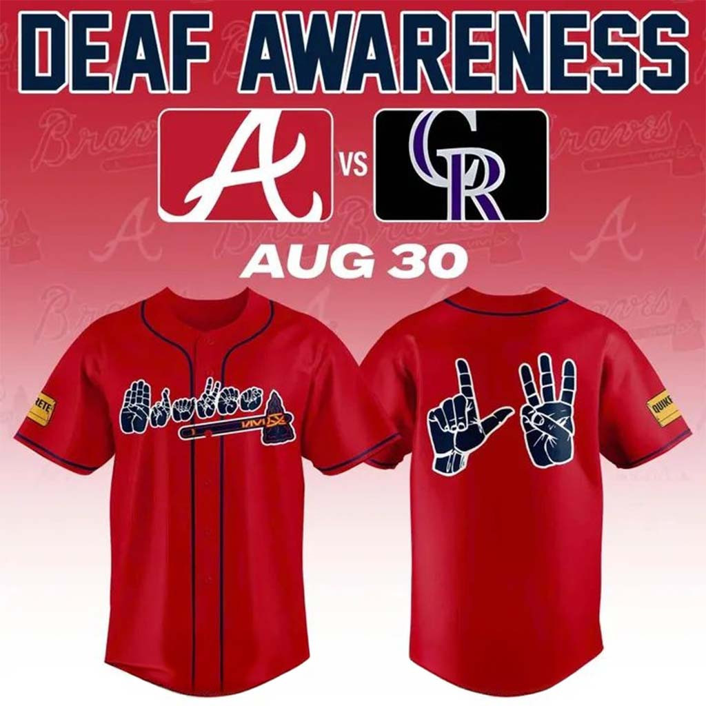 Atlanta Braves Deaf Awareness Night 2026 Special Baseball Jersey HG Braves Merch Gifts For Fans – Joyoce