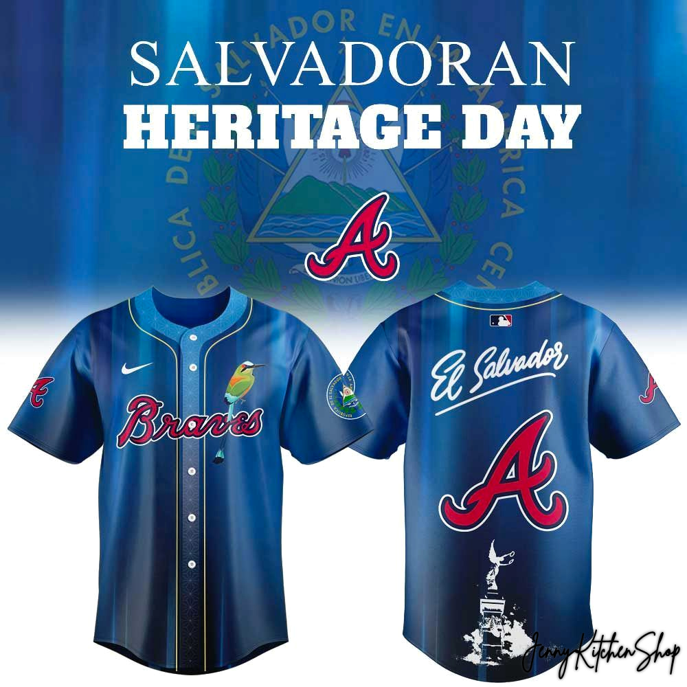 Atlanta Braves Salvadoran Heritage Day 2026 HFN Baseball Jersey
