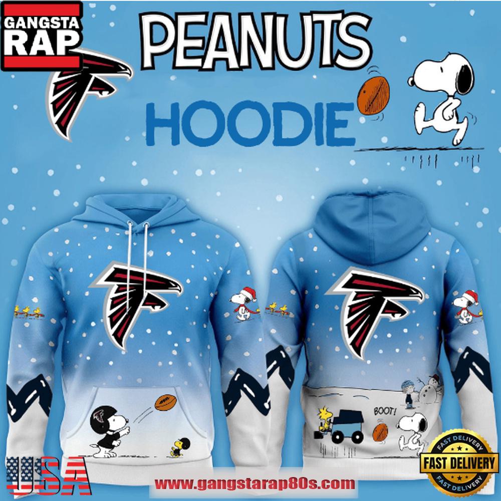 Atlanta Falcons NFL x Peanuts Christmas Unisex T-Shirt Hoodie Or Zip-up Hoodie LN
